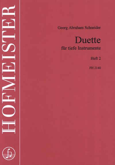 G.A. Schneider: Duette Band 2 für tiefe instrumente