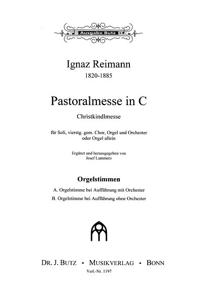 I. Reimann: Pastoralmesse C-Dur Op 110