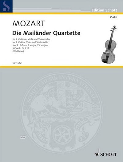 W.A. Mozart: Die Mailänder Quartette KV Anh. 210