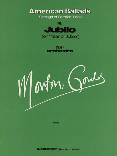 M. Gould: III. Jubilo, Sinfo (Part.)