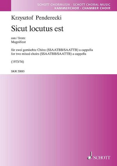 DL: K. Penderecki: Sicut locutus est (Chpa)