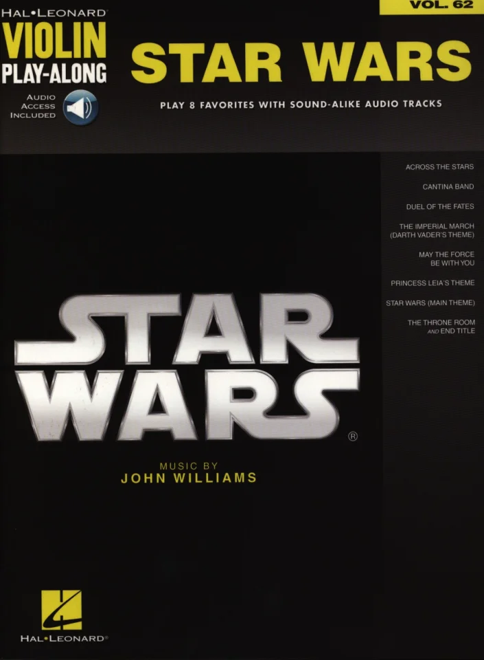 J. Williams: Violin Play-Along 62: Star Wars, Viol (0)