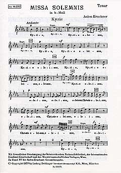 A. Bruckner: Missa Solemnis B-Moll - S Ch Orch Org