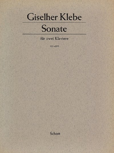 G. Klebe: Sonate op. 4 , 2Klav