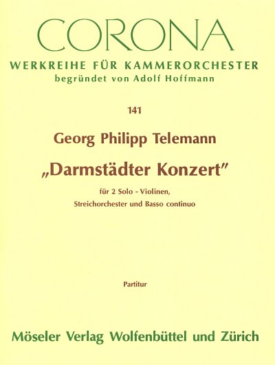 G.P. Telemann: Konzert G-Dur (Darmstaedter) Corona 141