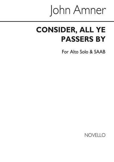 J. Amner: Consider All Ye Passers By (Chpa)