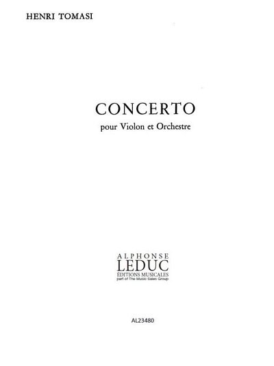 H. Tomasi: Concerto-Violon Orchestre, Sinfo (Stp)