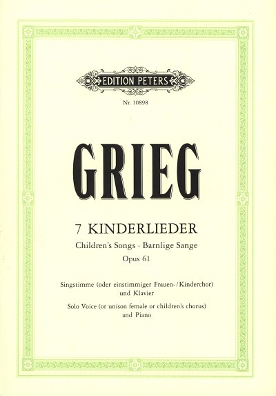 E. Grieg: 7 Kinderlieder Op 61