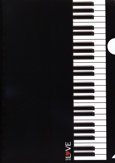 Aktenhülle Tastatur Din A4 (AktHül) (schwarz-weiß)