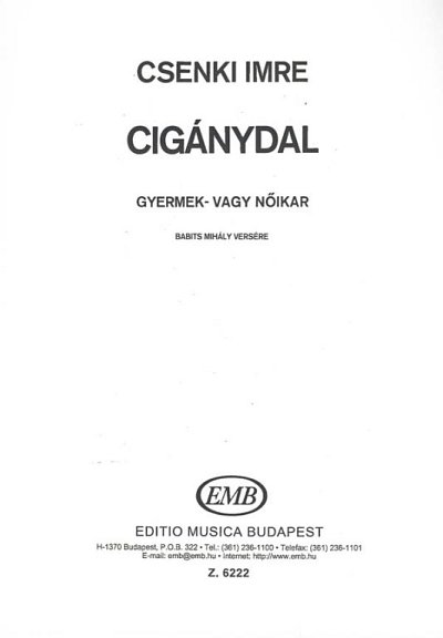 I. Csenki: Cigánydal, 3Fch/Kch (Chpa)