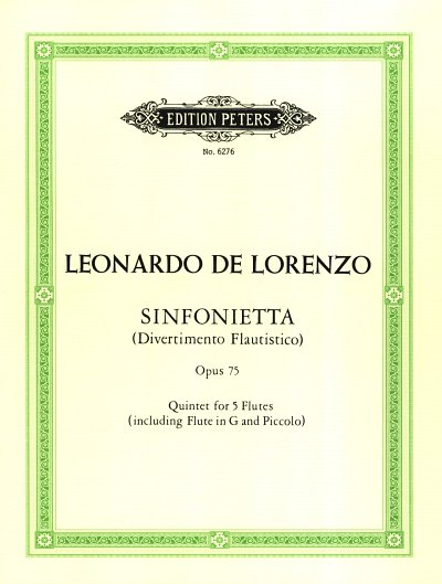 Lorenzo Leonardo De: Sinfonietta Op 75
