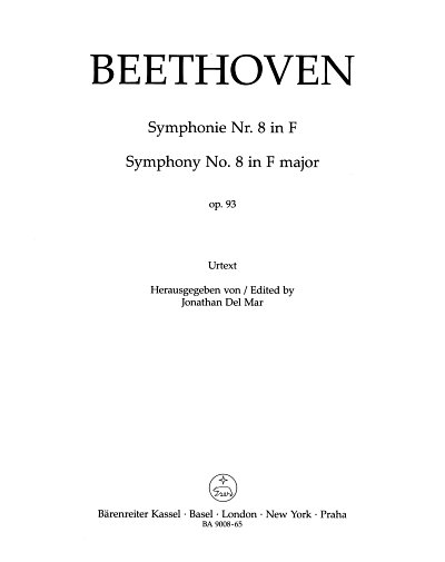 L. van Beethoven: Symphony No. 8 in F major op. 93