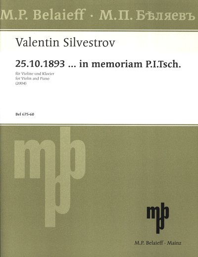 V. Silvestrov: 25.10.1893 _ in memoriam P, VlKlav (KlavpaSt)
