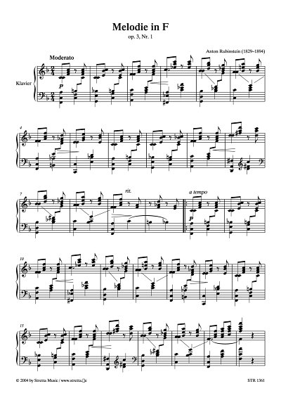 DL: A. Rubinstein: Melodie in F op. 3, Nr. 1