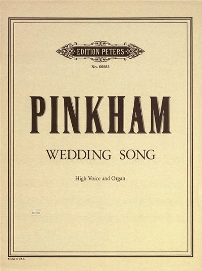 D. Pinkham: Wedding Song