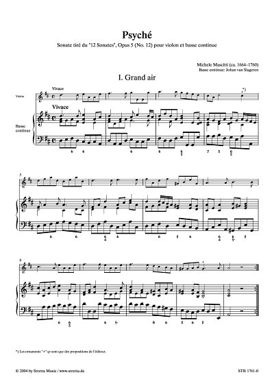 DL: M. Mascitti: Psyche Sonate D-Dur, op. 5, Nr. 12