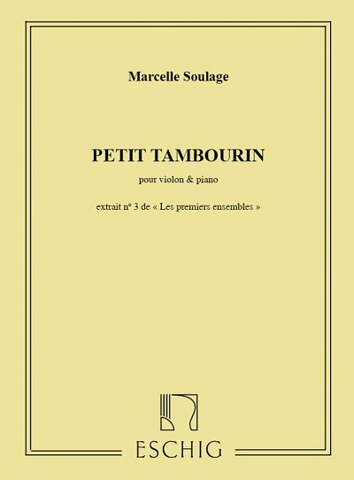 Petit Tamb. N 3 Vl-Piano , VlKlav (Part.)