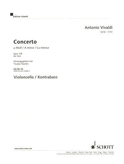 A. Vivaldi: L'Estro Armonico op. 3/8 RV 522  (VcKb)