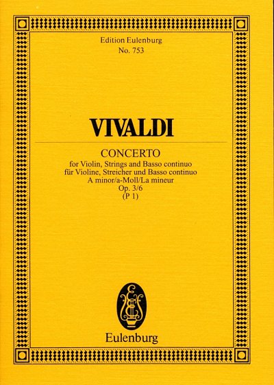 A. Vivaldi: L'Estro Armonico a-Moll op. 3/6 RV 356 / PV 1