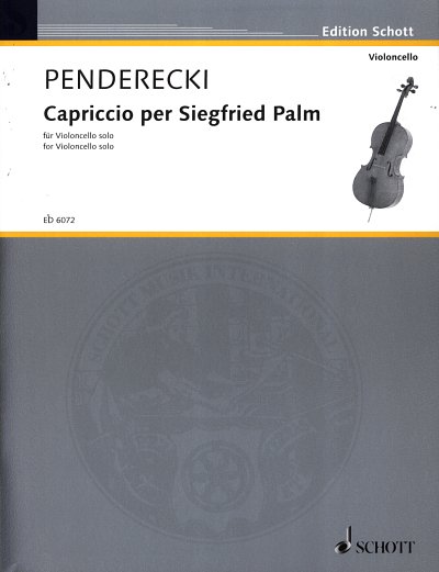 K. Penderecki: Capriccio per Siegfried Palm , Vc