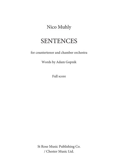 N. Muhly: Sentences (Part.)