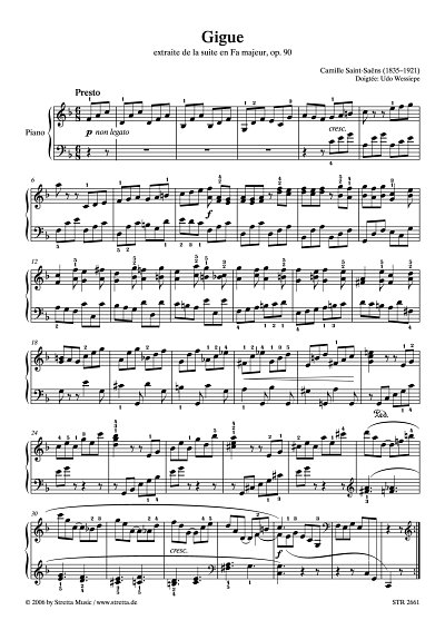 DL: C. Saint-Saens: Gigue aus der Suite F-Dur, op. 90