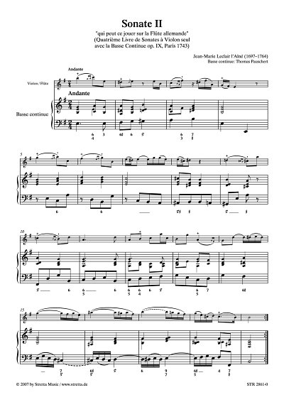DL: J.-M. Leclair: Sonate e-Moll op. 9, Nr. 2 / aus: Quatrie