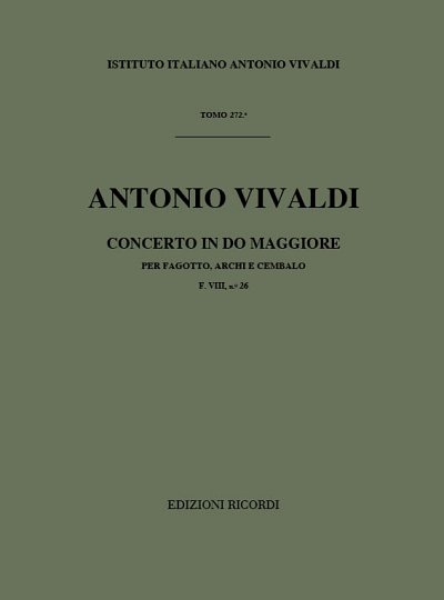 Concerto per Fagotto, Archi e BC in Do Rv 479 (Part.)