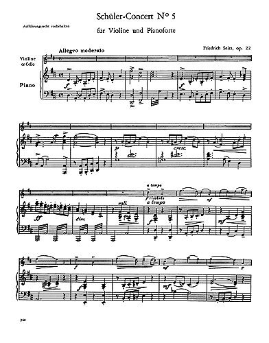 F. Seitz: Schuler Concert In D No.5 Op.22 (Bu)