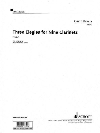 G. Bryars: Three Elegies for Nine Clarinets  (Stsatz)