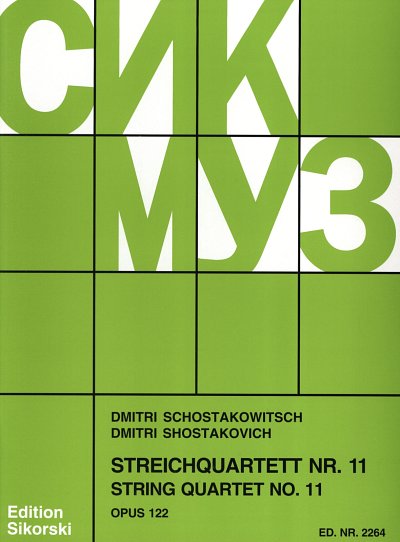 D. Schostakowitsch: Streichquartett Nr. 11, 2VlVaVc (Stsatz)