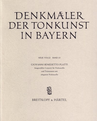 G.B. Platti: Denkmäler der Tonkunst in Bayer, VcStrBc (Part)