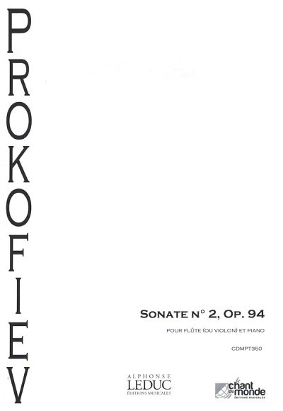 S. Prokofjew: Sonate n°2 op.94, en Ré Maj, VlKlav (KlavpaSt)