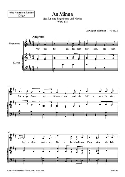 DL: L. v. Beethoven: An Minna Lied fuer eine Singstimme und 