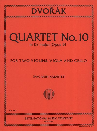 A. Dvo_ák: Quartett No. 10 Es-Dur op. 51, 2VlVaVc (Stsatz)