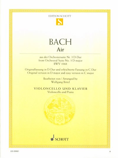 J.S. Bach: Air, VcKlav (KlavpaSt)