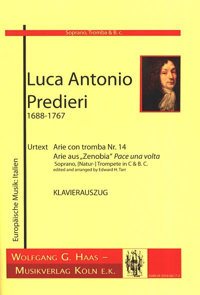 Predieri Luca Antonio: Pace Una Volta (Zenobia) Arie Con Tro