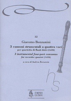 B. Giacomo: 3 Instrumental four-part Canzonas , 4Bfl (Pa+St)