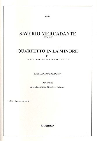 S. Mercadante: Quartetto In La Minore (Part.)