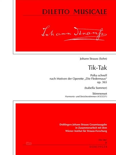 J. Strauss (Sohn): Tik-Tak op. 365, SinfOrch (Stimmen)