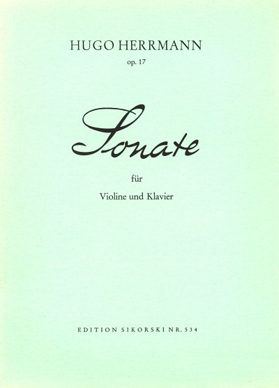 H. Herrmann: Sonate für Violine und Klavi, VlKlav (KlavpaSt)