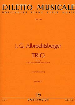 J.G. Albrechtsberger: Trio G-Dur Diletto Musicale