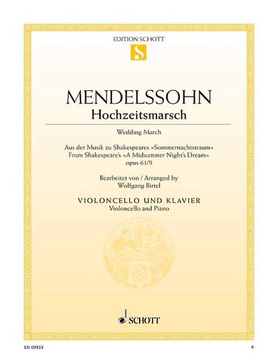 DL: F. Mendelssohn Barth: Hochzeitsmarsch, VcKlav
