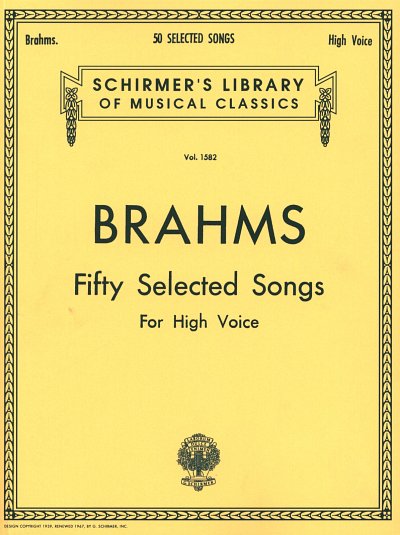 J. Brahms: 50 Selected Songs