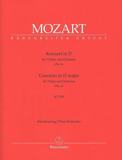 W.A. Mozart: Konzert Nr. 4 D-Dur KV 218, VlKlav (KASt)