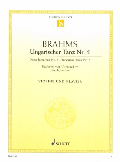 J. Brahms: Ungarischer Tanz Nr. 5 , VlKlav