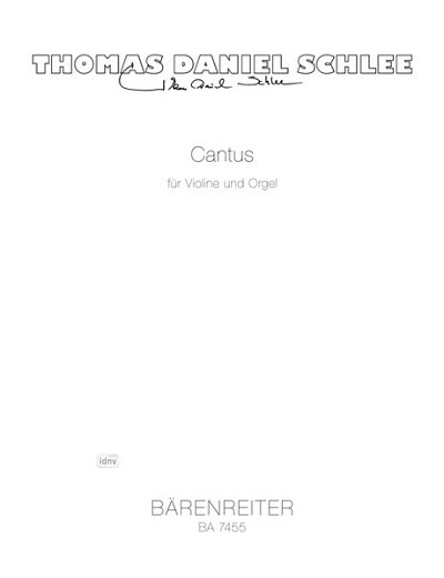 T.D. Schlee: Cantus für Violine und Orgel (, VlOrg (SppaSti)