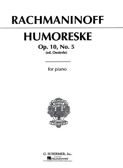 S. Rachmaninow: Humoreske, Op. 10, No. 5, Klav