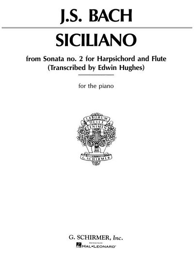 J.S. Bach: Siciliano Sonata No. 2, Klav
