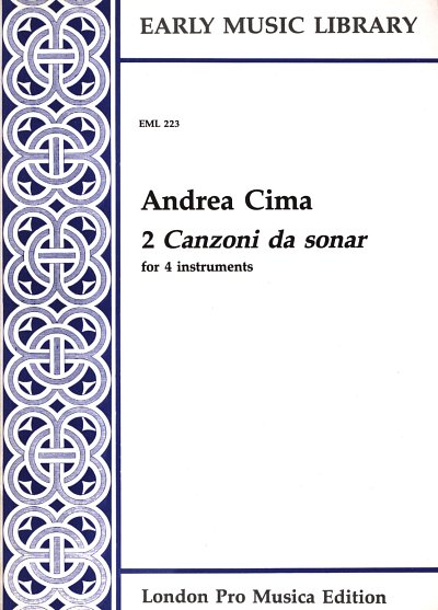 Cima Andrea: 2 Canzoni Da Sonar Early Music Library 123